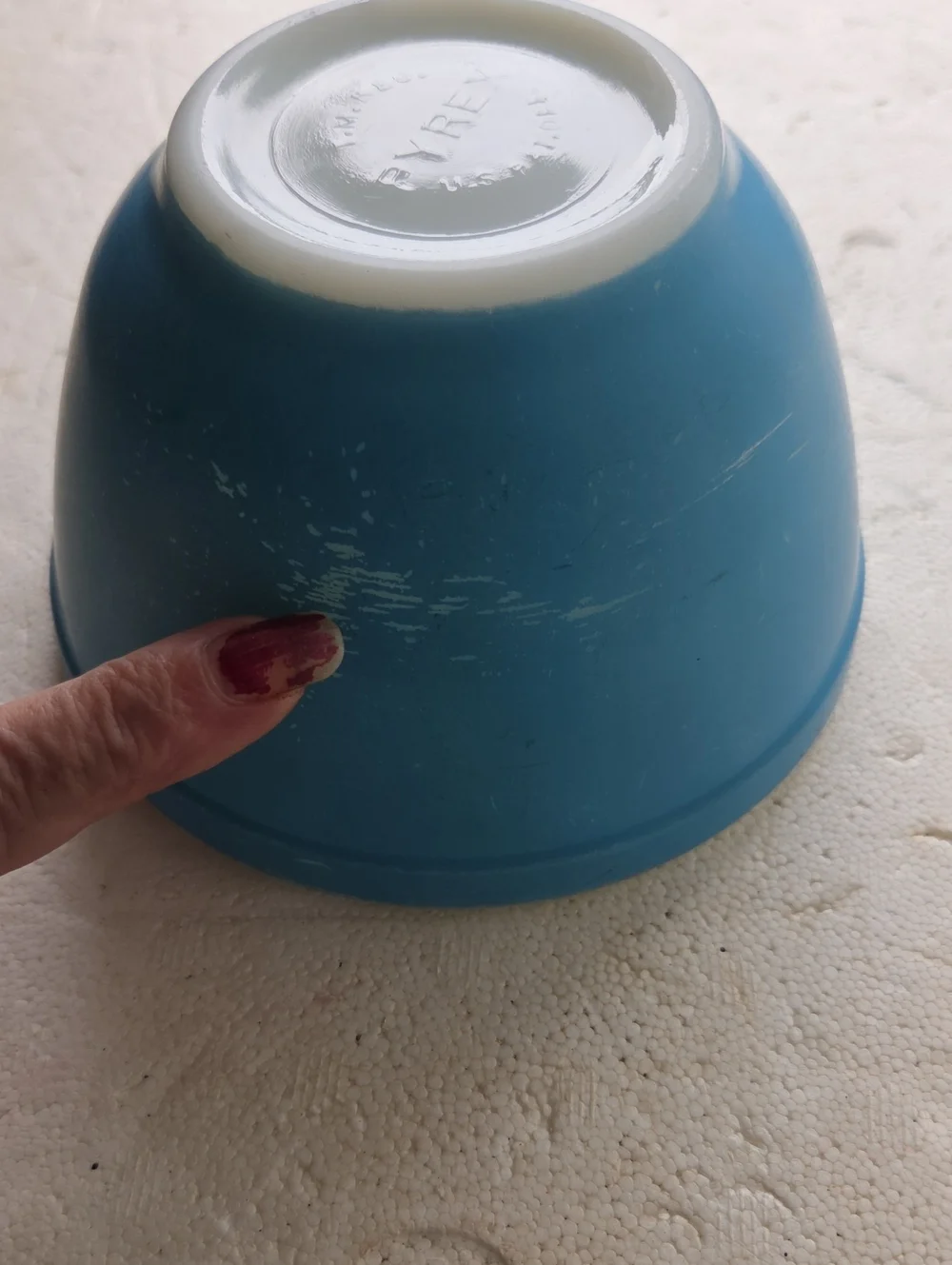 Blue Buttermilk Amish Pattern Pyrex Mixing Bowl